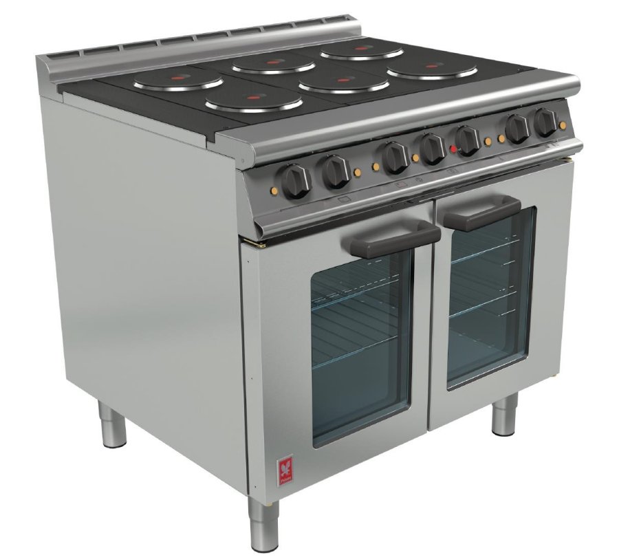 Falcon Dominator E3101POTC 6HP 6 Ring Hotplate Electric Oven Range W900mm